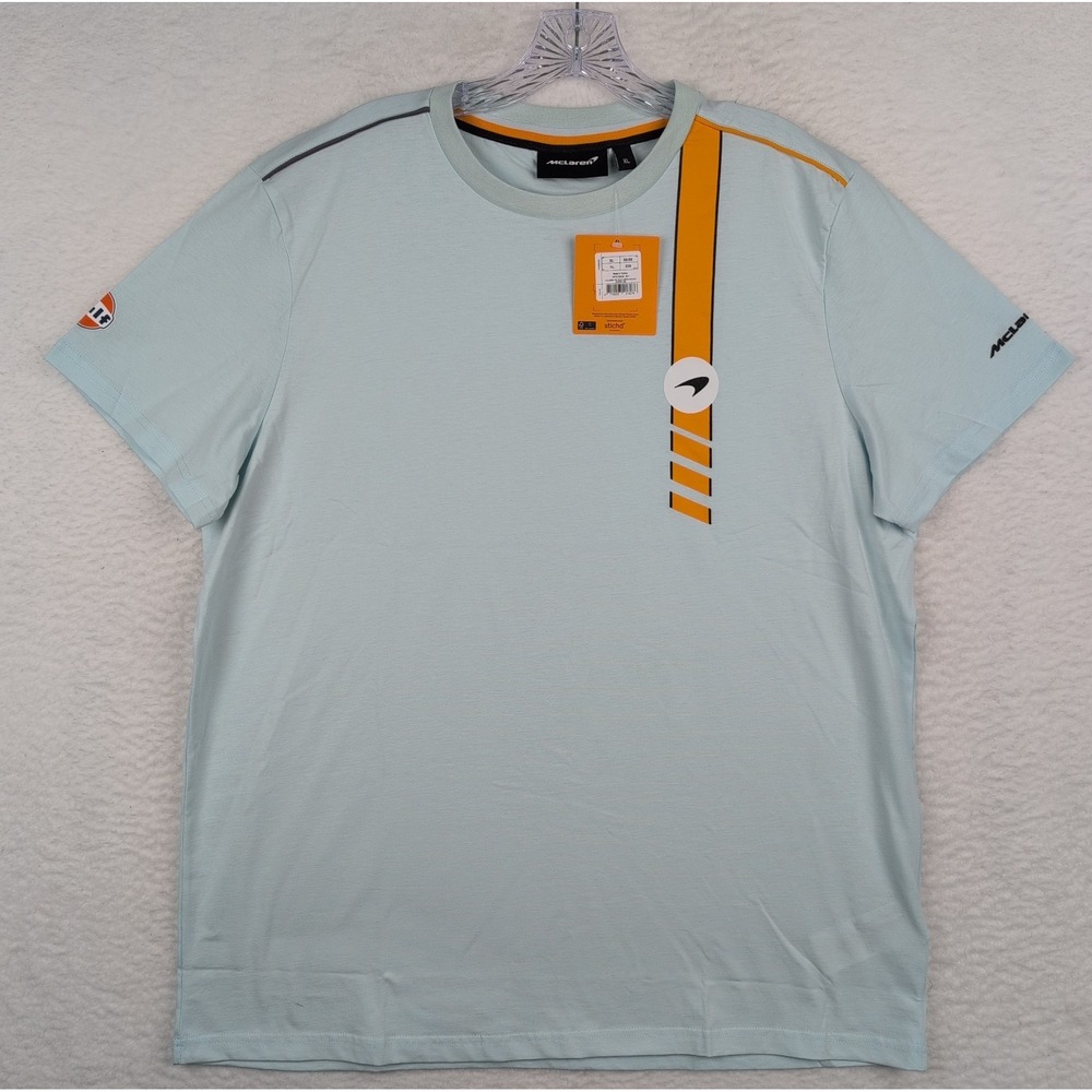 NWT McLaren F1 Gulf T-Shirt, Light Blue, XL, 2021 Monaco Grand Prix Exclusive